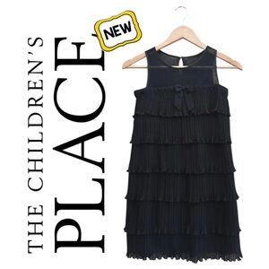 New THE CHILDREN'S PLACE Black Tiered Party Dress Sleeveless Holiday NWT Girl 10